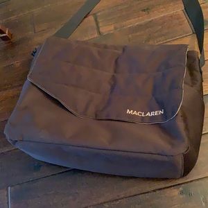 Maclaren Brown Messenger Diaper Bag EUC!